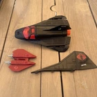 VINTAGE 1986 HASBRO G.I.JOE COBRA NIGHT RAVEN LOT of FOUR (3) PARTS - USED
