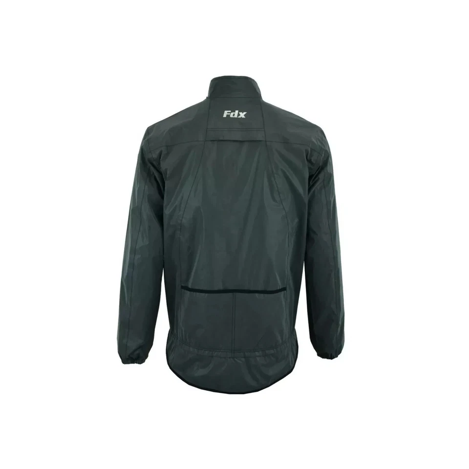 Men High Visibility Jacket 360 Reflective Cycling Waterproof Running Wind Coat - Image 4 of 4