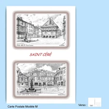 CP M 46031-034 POSTCARD 2 DRAWINGS 46 SAINT CERE