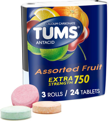 Antacid Tablets For Acid Relief Indigestion Heartburn On The Go 24 Count