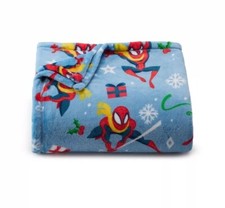 NEW MARVEL SPIDERMAN CHRISTMAS SOFT PLUSH THROW BLANKET THE BIG ONE 60  x72  
