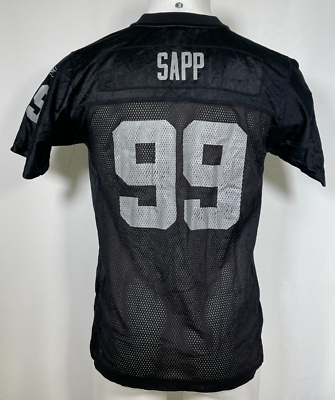 Warren Sapp #99 Oakland Raiders NFL Reebok Black Jersey Youth