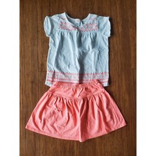 Size 8 Gymboree Shirt and Skirt Set