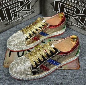 mens rhinestone sneakers