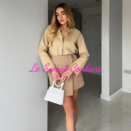 ZARA WOMAN NWT SS22 DARK BEIGE POPLIN 