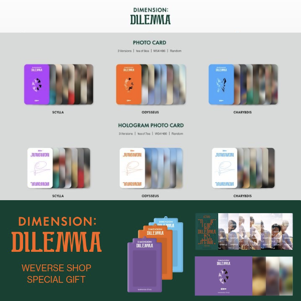 ENHYPEN 1ST ALBUM DIMENSION : DILEMMA HOLOGRAM PHOTO CARD WEVERSE