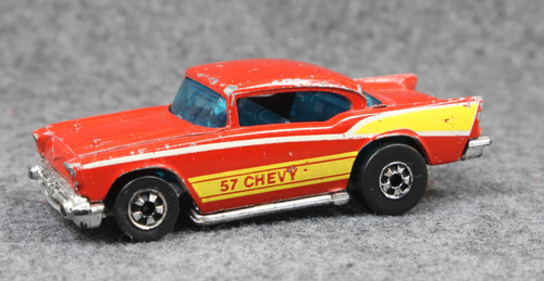 Vintage Original 1976 Hot Wheels Hot Ones 57 Chevy Red / Orange Hong Kong