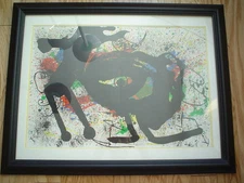 JOAN MIRO - Original Lithograph From DLM 203 - Conservation Framed - Nice