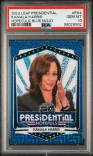 2022 LEAF PRESIDENTIAL HOPEFULS BLUE MOJO #PH4 KAMALA HARRIS 1/5 PSA 10