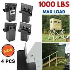 4-Pack Dual Angle Elevator Brackets 4x4 Deer Stand Hunting Blind Tower Platform