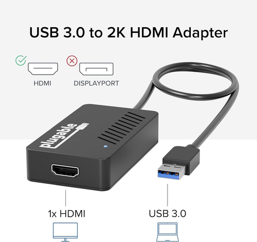 USB 3.0 to HDMI Video Graphics Adapter with Audio for Multiple Monitor - Afbeelding 2 van 7