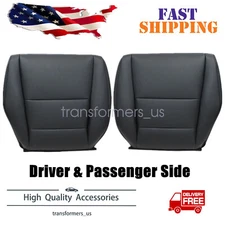 Fits 2009-2014 Acura TSX Driver & Passenger Bottom Perf Leather Seat Cover Black