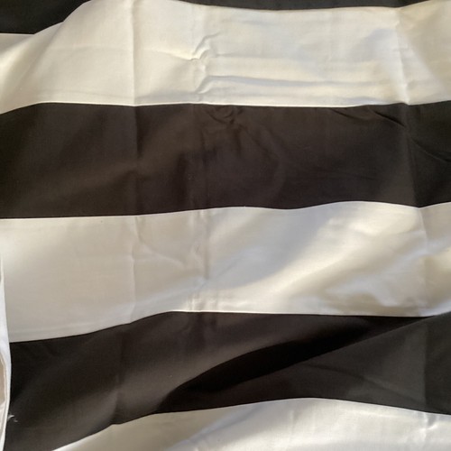 Kate Spade Rugby Stripe Black/White 100% Cotton Duvet Cover KING - Picture 2 of 5
