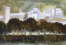 Alice COLONIEU (1924-2010) HsP 29x43cm Années 60 Jeune peinture Ecole provençale