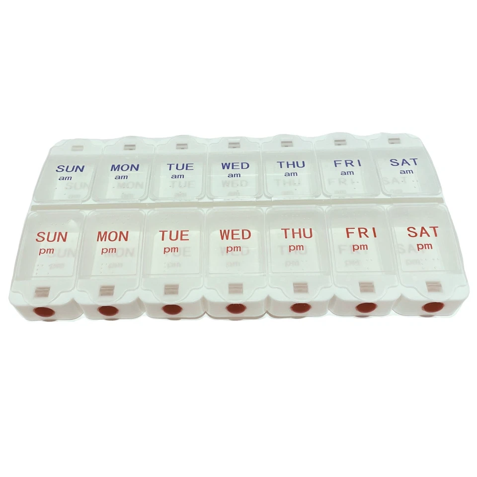 Arthritis-Friendly Pill Organizer - 7 Days, AM/PM Vitamin Box - Image 2 of 4