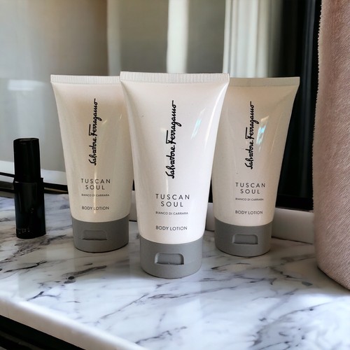 X3 Salvatore Ferragamo Bianco Di Carrara Toscana Alma Lociones Corporales, 5oz (cada una) - Imagen 11 de 11