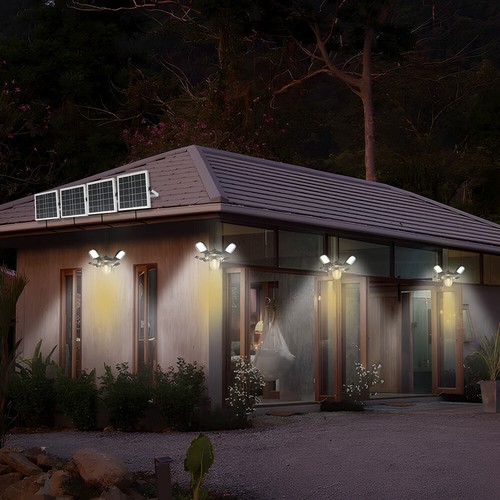 Solar Pendant Light Outdoor Indoor Daytime Work For Shed/Chicken Coop/Backyard - Picture 13 of 14