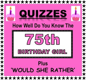 Fun Party Games How Well Do You Know 75th Birthday Girl Would She Rather Ebay