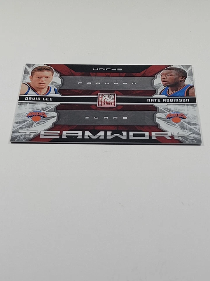 Combos Donruss Elite Teamwork 2009-2010 rojo/249 David Lee Nate Robinson #20 Foto 3 de 4