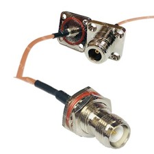 RG316 N Female Flange O-Ring to RP-TNC FEMALE BULKHEAD RF Cable Rapid-SHIP LOT