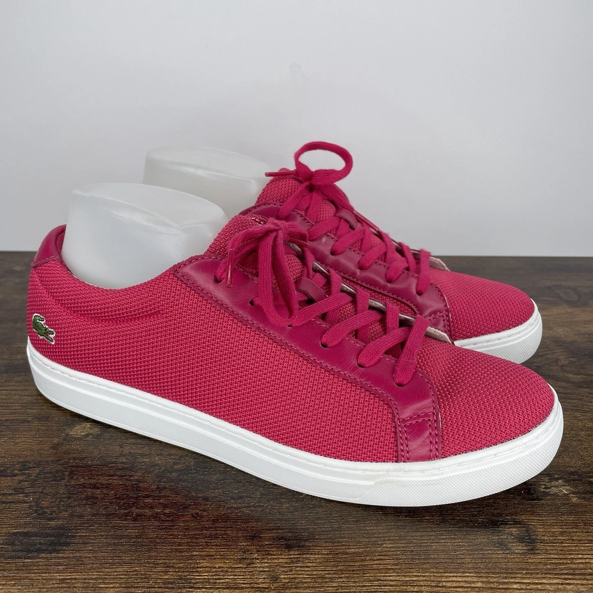 LACOSTE L.12.12 Mens Low Top Fashion Sneaker Shoes Size Pink | eBay