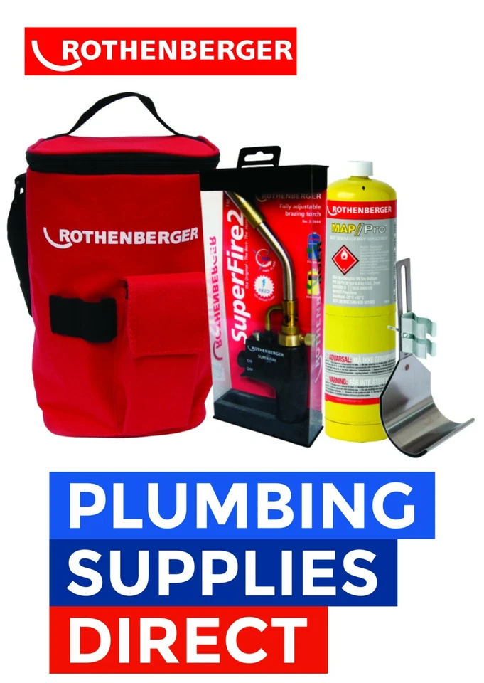 Rothenberger Hot Bag Superfire 2 Torch Mapp Gas Heat Guard - Plumbers Kit