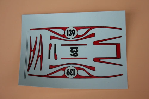 WV car 1/43 decals Porsche 911 R Tour auto France 1970 No. 139 HECO