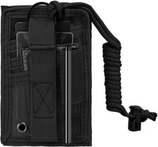 Tactical ID Card Holder Organizer with Neck Lanyard Hook Loop Patch Badge Holder