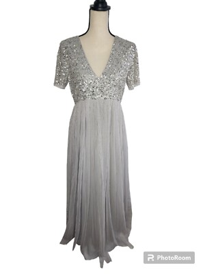 Maya Bridesmaid Dress Maya Silver Sequin Dress Maya Deluxe