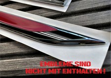 Targa GTI rossa emblema laterale sticker nero scritta adesivo auto