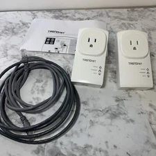 TRENDnet TPL-407E2K 500 AV Compact Powerline Adapter Kit /w Pass Through
