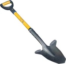 Gardening Shovel with Steel-Reinforced Fiberglass Handle, Cushioned D-Grip Sharp