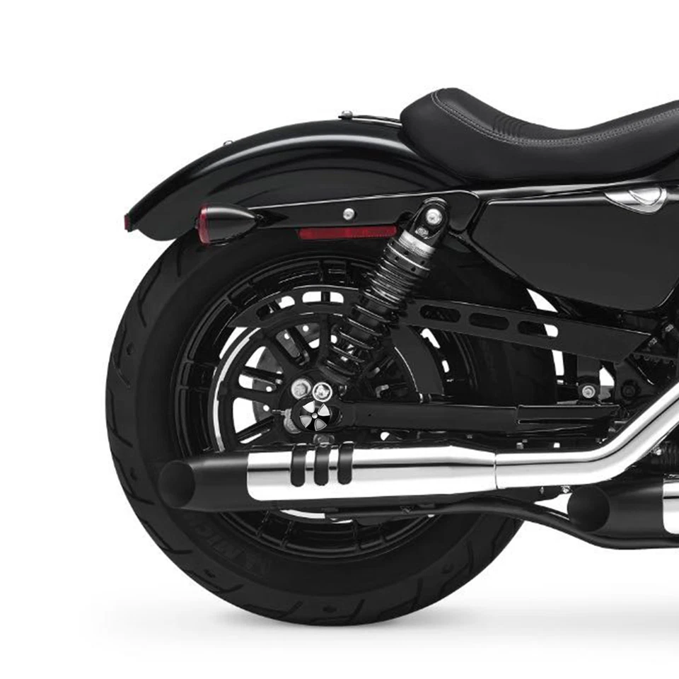 Cubierta de tuerca del eje trasero apta para Harley Sportster 883 1200 2014-2022 Dyna 2011-2017 Foto 2 de 4