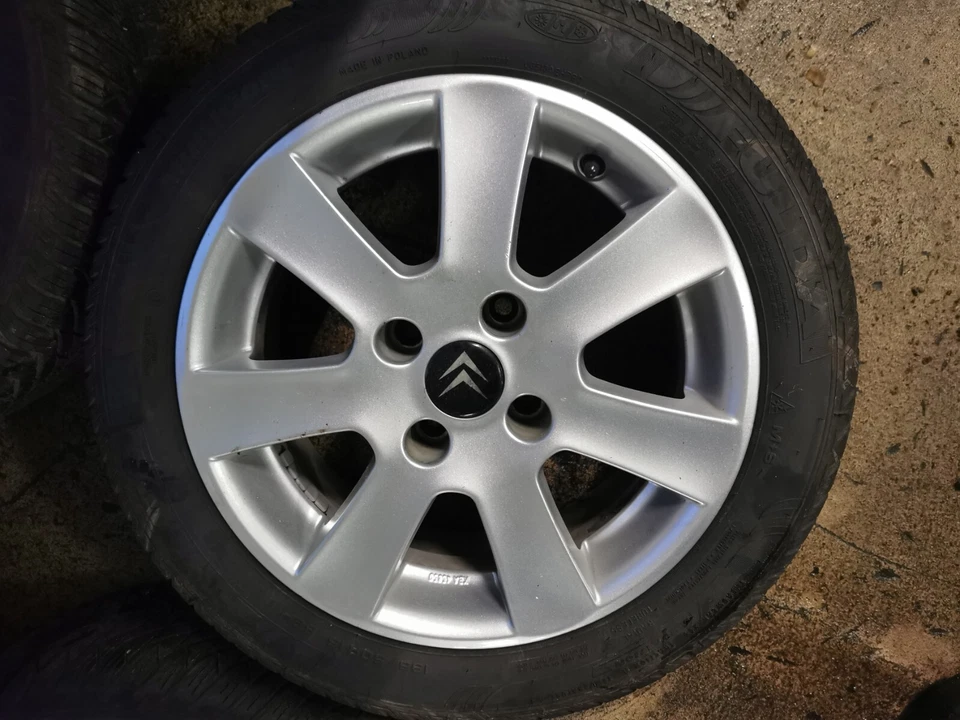 4 Borbet Alu Kompletträder Winterreifen 195/50R15 Citroen C2 C3 C4 - Bild 4 von 4