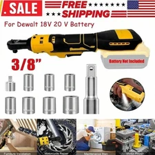 Electric Cordless Ratchet 3/8" Right Angle Wrench Impact Power Tool For Dewalt