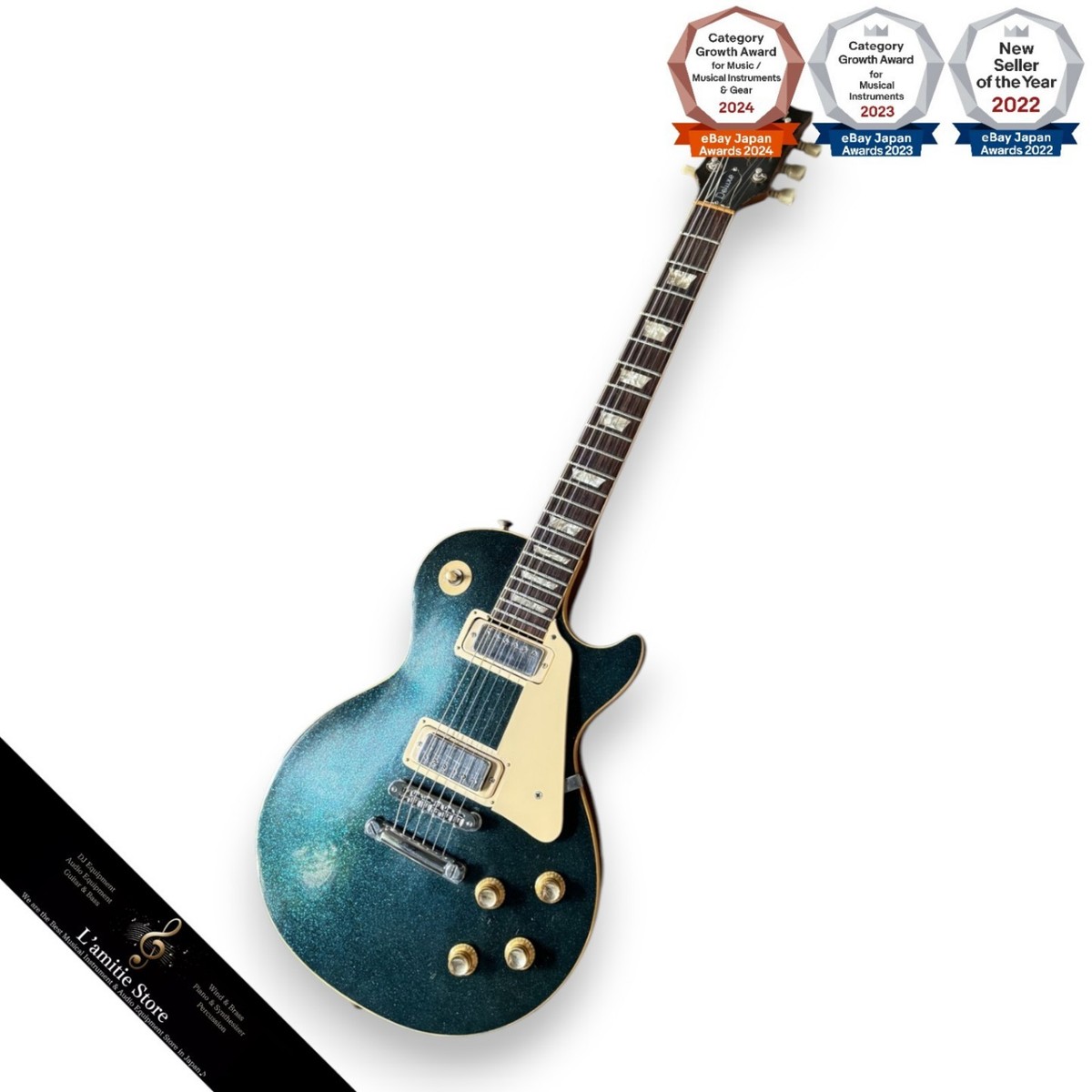 Gibson Les Paul Deluxe 1975 Blue Sparkle Limited Edition Musician