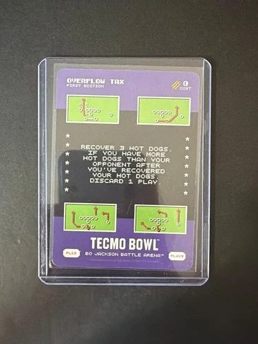 Overflow Tax Tecmo Bowl Bo Jackson Battle Arena 0 Cost Play PL12 2026 Foil