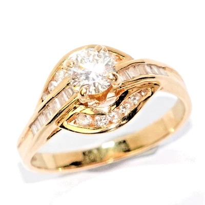 Ring Gold Diamant 0,95c 750/18K Gr.52/16,6mm kostenlos änderbar bis 57/18,2mm - Bild 1 von 4