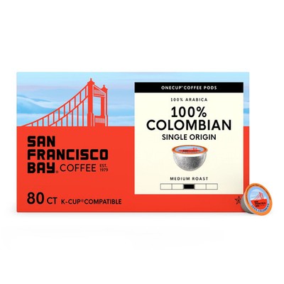 San Francisco Bay OneCup Colombian Coffee 80 to 320 K cups Pick Size FREE SHIP