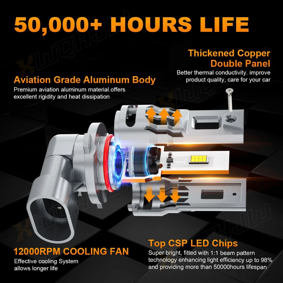 Kit de luces antiniebla de haz alto/bajo combo de 6 faros LED para Subaru Tribeca 2008-2014 Foto 3 de 4