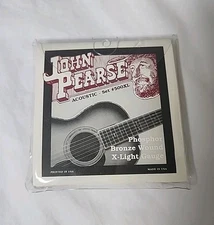 John Pearse Guitar Strings Acoustic Extra Light Gauge #500XL Phos Bronze Gift