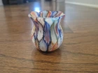 Beautiful Vintage MURANO Italy MILLEFIORI GLASS VASE 2" Toothpick Holder Cup