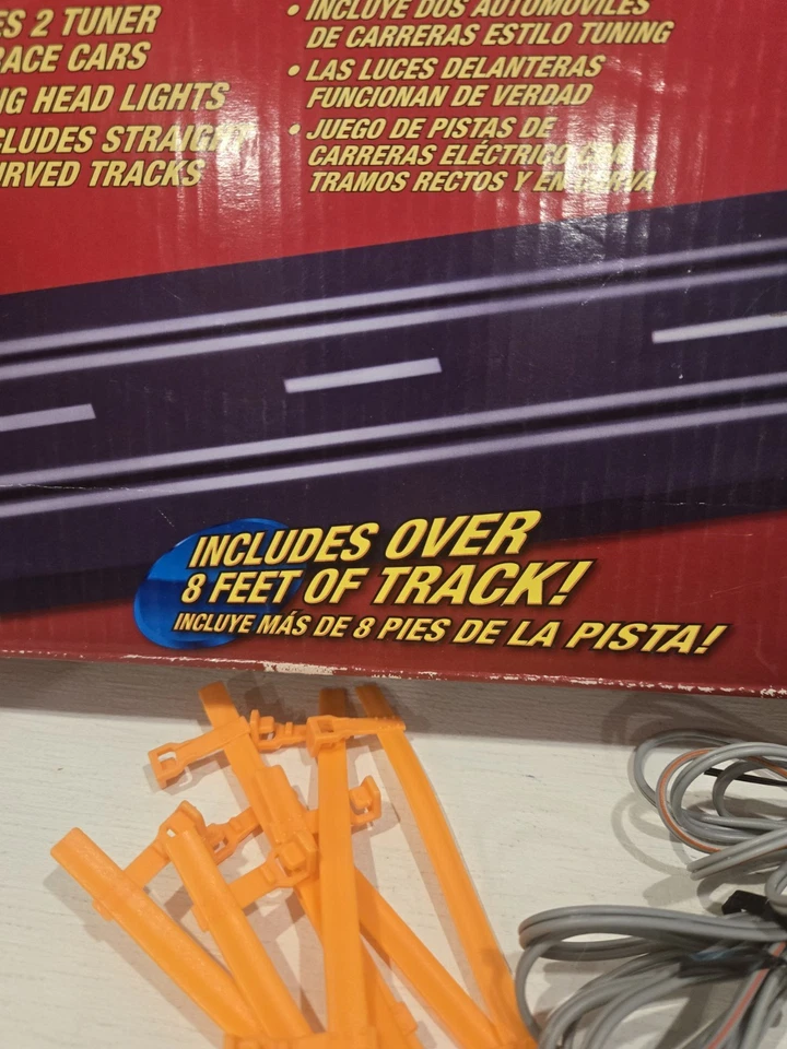 Toys R Us Fast Lane Speedy Racer Slot Car Race Track Set W/2 Tuner Style Cars - Image 4 of 4