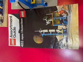 LEGO VINTAGE SPACE 483 - ALPHA-1 ROCKET BASE - COMPLETE WITH BOX INSTR INSERTS