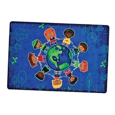 Carpets for Kids 4413 Give The Planet a Hug Rug 3ft 10in x 5ft 5in Rectangle 