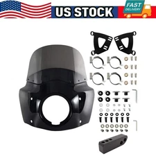 Headlight Fairing Windshield Kit For Harley Dyna FXD Super Glide Street Bob FXDB