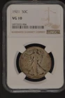 1921  NGC CERTIFIED VG 10  WALKING LIBERTY HALF DOLLAR