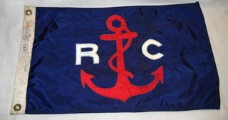 Vintage Puget Sound Sailing Race Committee Flag 18"x12" RC Stitched NYL Glo