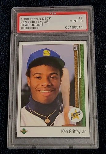 1989 UPPER DECK #1 Ken Griffey Jr. STAR ROOKIE PSA 9 MINT MARINERS HOF NICE
