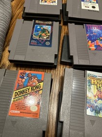 Lote de juegos Nintendo NES Tetris Bayou Superman Donkey Kong Mermaid Kickle Startup